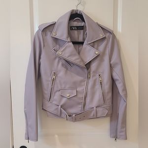 Lilac Zara Motorcycle Jacket